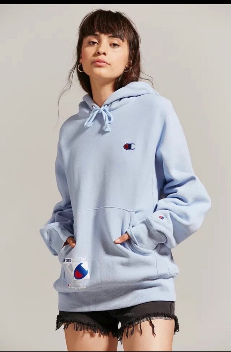 Light blue XL Champion Hoodie heavy weight
